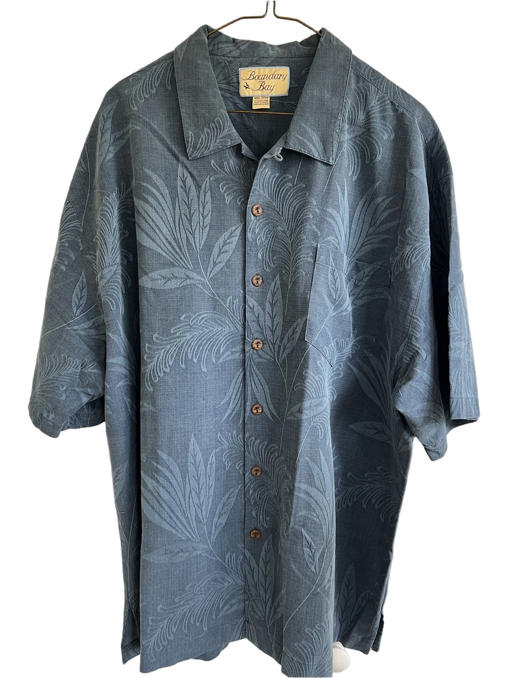 Vintage Boundary Bay 100% Silk Tropical Hawaiian Resort Shirt XXL